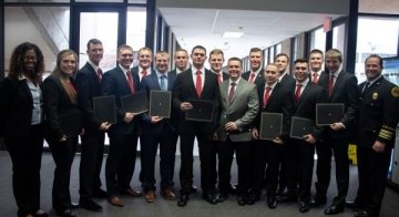 TCC students graduating from the Tulsa Regional Fire Academy