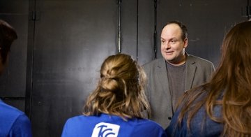 TCC theatre professor Mark Franke leads class of theatre students.