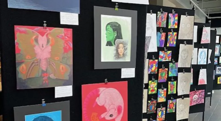 Artwork from Booker T. Washington High School Students on display at TCC.